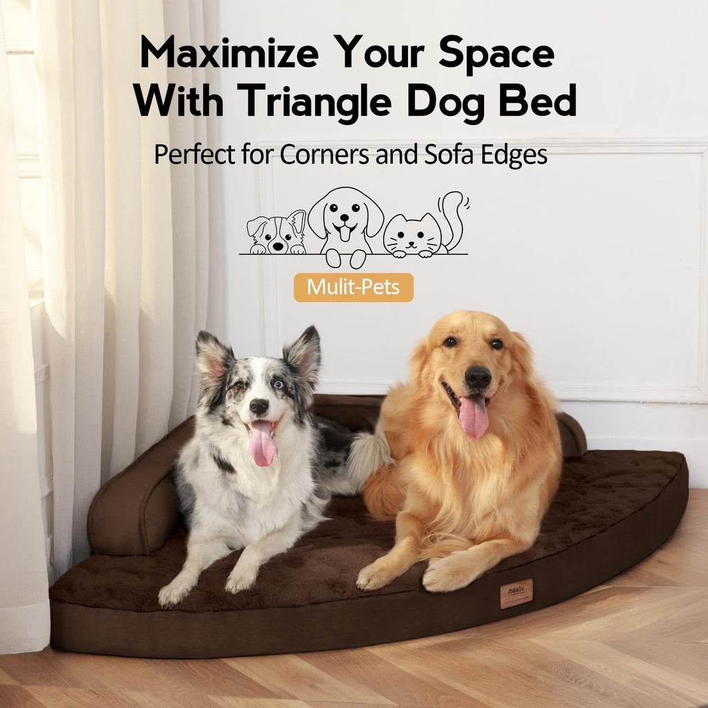 MEKIY Orthopedic Waterproof Dog Bed with Sides for Large Medium Dogs