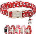 Babole Pet Christmas Dog Collar - Cute Red Snowman Christmas Puppy Collar with Safety Buckle, Soft Adjustable Holiday Dog Collars for Small Medium Large Dogs XS