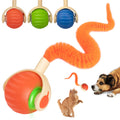 ACITMLLC Interactive Cat & Dog Toy Ball, Automatic Moving/Jumping/Bouncing, Smart Pet Chase Ball with Feather Tail, Electric Rechargeable Enrichment Toys for Indoor Bored Cats & Small Dogs (Orange)