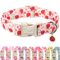 Babole Pet Lucky Ladybug Dog Collar for Puppy Small Dogs - Sweet Pink Girl Dog Collars, Lightweight Adjustable Spring Garden Mom Dogs Collars with Quick Release Buckle XS