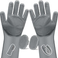 Augwind 6PCS Pet Grooming Kit for Dogs, Cats and Horses | Dog Washing Gloves | Cleanroom Gloves | Dog Bath Brush | Dog Bath Gloves | Dog Shampoo Brush | Dog Bath Supplies (Grey)