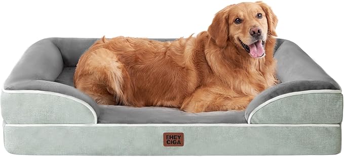 EHEYCIGA Orthopedic XXL Dog Bed, Waterproof Washable XL Big Pet Bed 48" — 44.0"l X 32.0"w X 6.5"th