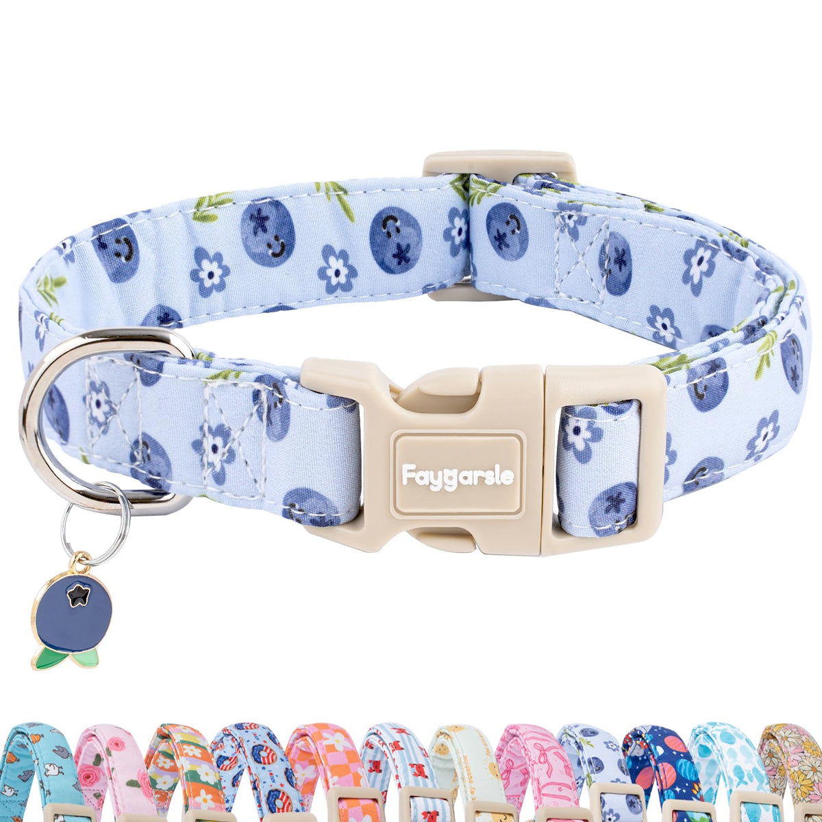 Faygarsle Fall Dog Collar Orange and Pink Pumpkin Pattern for Autumn S