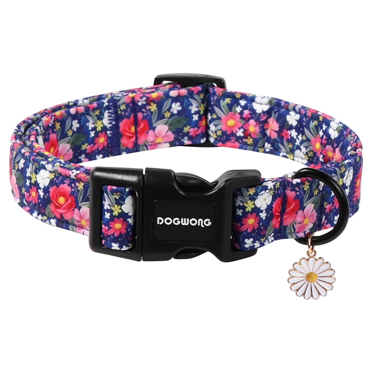 DOGWONG Christmas Plaid Dog Collar, Cute Adjustable Red Tartan Collar, Red Grid Dog Collar with Strong Plastic Buckle for Small Medium Large Dogs,L