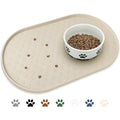 Dog Food Mat Spill-Proof Silicone Dog Bowl Mat Raised Edge Pet Placemat