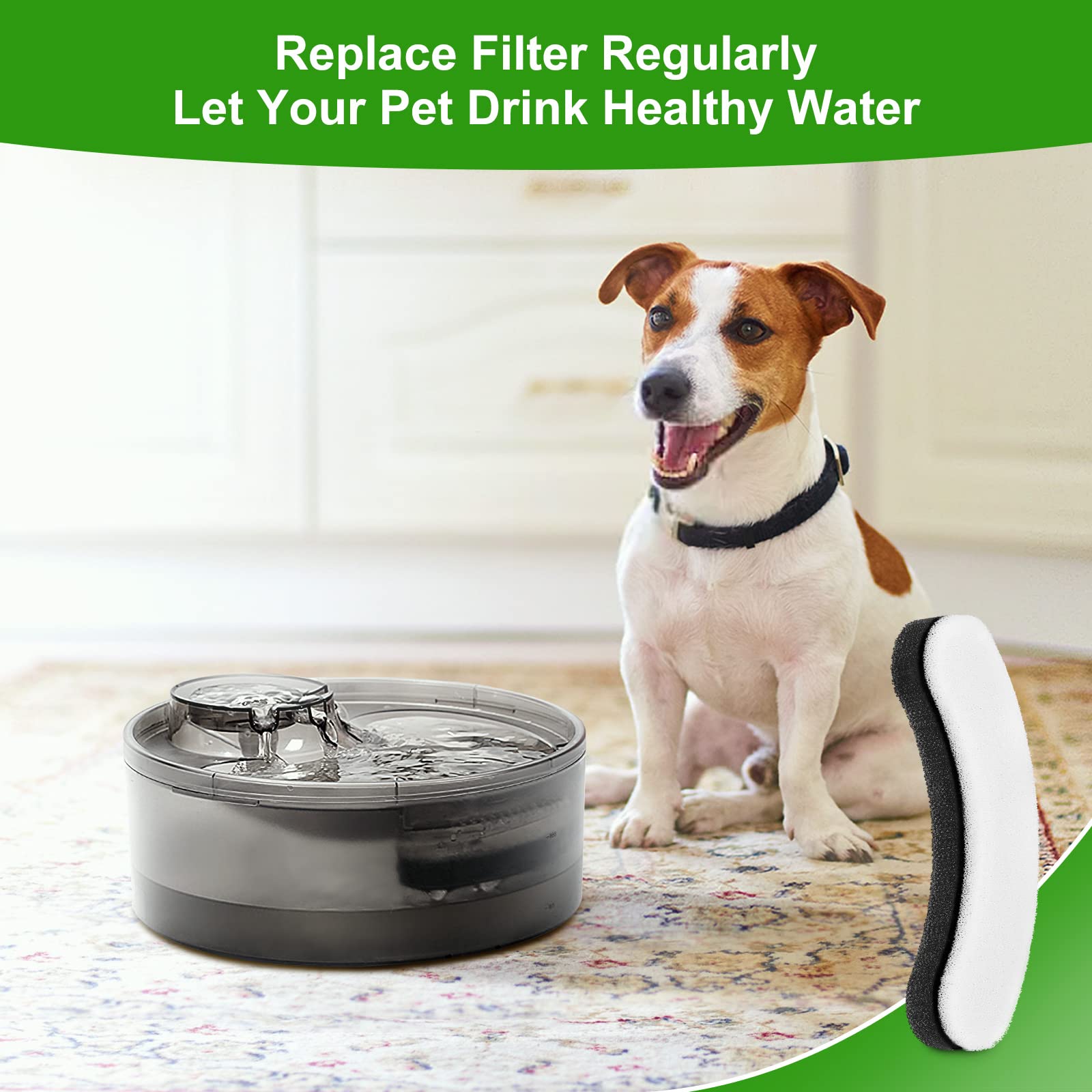 BFLICROY 4 Pack Replacement Filters for DF10 & DF30 Automatic Pet Water Dispenser, Triple Filtration Dog Water Filter Replacement, Carbon Cat Water Fountain Filters