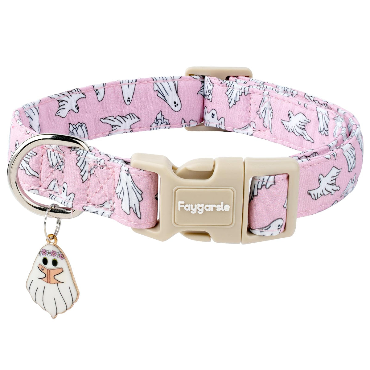 Faygarsle Fall Dog Collar Orange and Pink Pumpkin Pattern for Autumn S