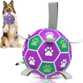 Diman Herding Ball for Dogs Large, 9 Inch Dog Soccer Ball with Straps