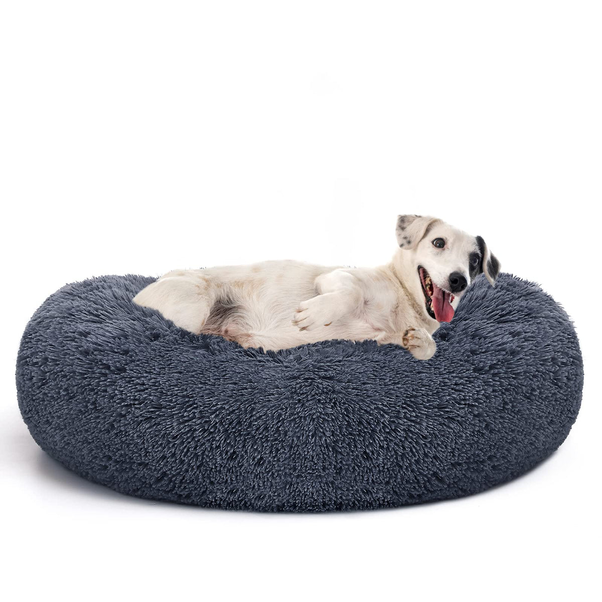 MIXJOY Orthopedic Dog Bed Comfortable Donut Cuddler Round Pet Beds Ultra Soft Washable Dog and Cat Cushion (20''/23''/30'') (23'', Pink)