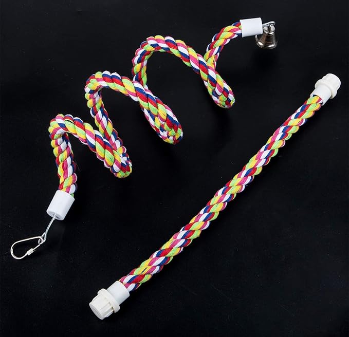 Petsvv Rope Bungee Bird Toy, Small