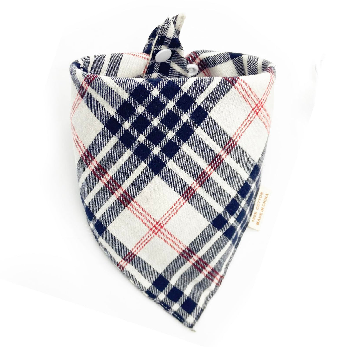 Dog Bandana(Neon Tangerine Buffalo Plaid L)