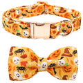 Bobo Rainbow Halloween Dog Collar, Pet Collar Bow Fall Pet Collar Girl Boy Holiday Collar Gift Bow Cute Soft Puppy Collars for X-Small Puppy