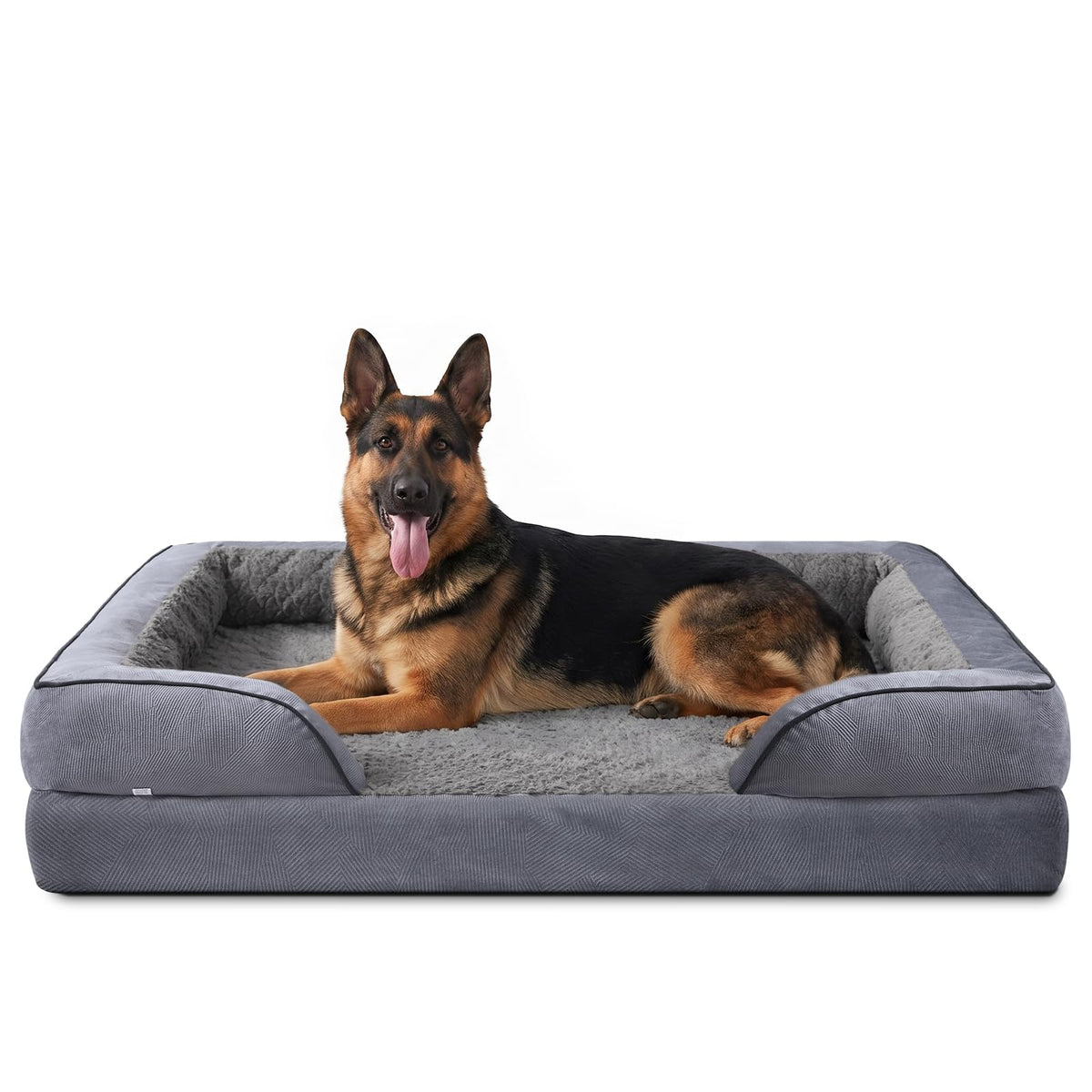 INVENHO Orthopedic Medium Dog Dogs, Egg-Crate Foam Dog Couch with Washable Removable Cover, Waterproof Lining and Nonskid Bottom