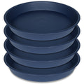 Bleuhome 4 Pack of 16 17 inch Plant Saucer (15 inch Base), 2.3" Depth, Heavy Duty Deep Plant Trays for Planter Pots, Bird Bath Bowls, Plastic Plant Saucers for Indoors (17", Blue)