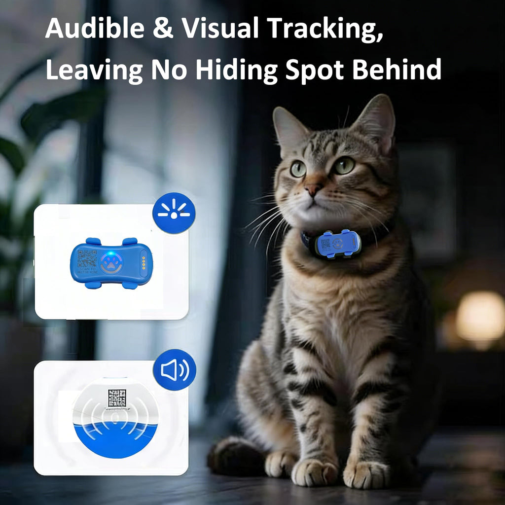 GPS Dog Tracker, Real-time Pet Location Tracker Anti Lost Dog GPS Collar Fit Most Pet Collars, Virtyal Fence, Lighting Flash&Audible Seek Mode,Subscription Needed