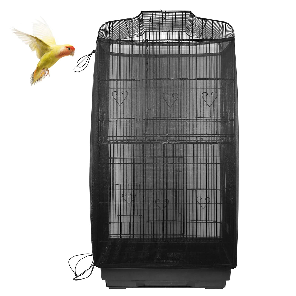 ASOCEA 2 Pack Bird Cage Seed Catcher, Parrot Parakeet Macaw African Grey
