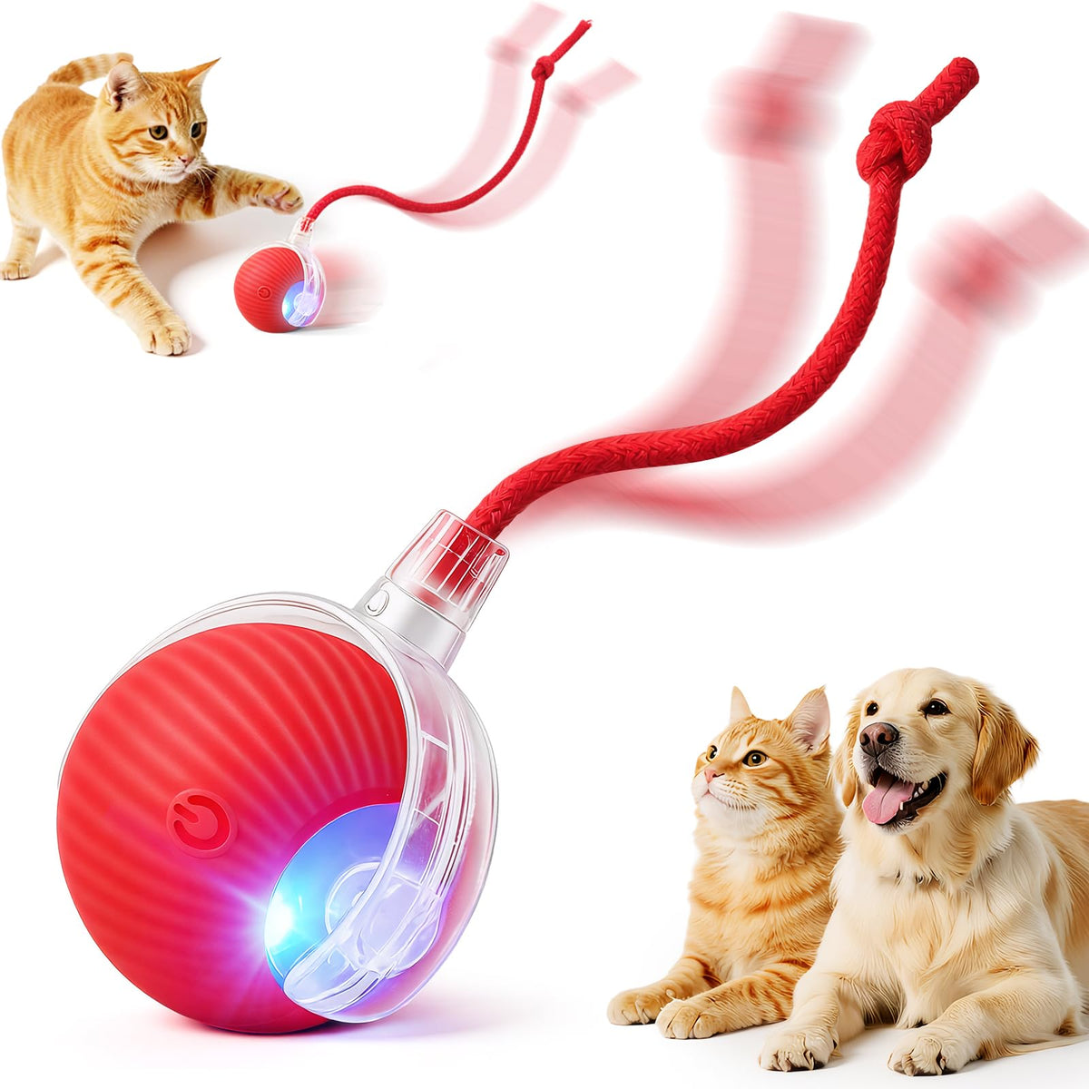 Interactive Automatic Rolling Electronic Stimulation Chase Ball Cat Dog Toy