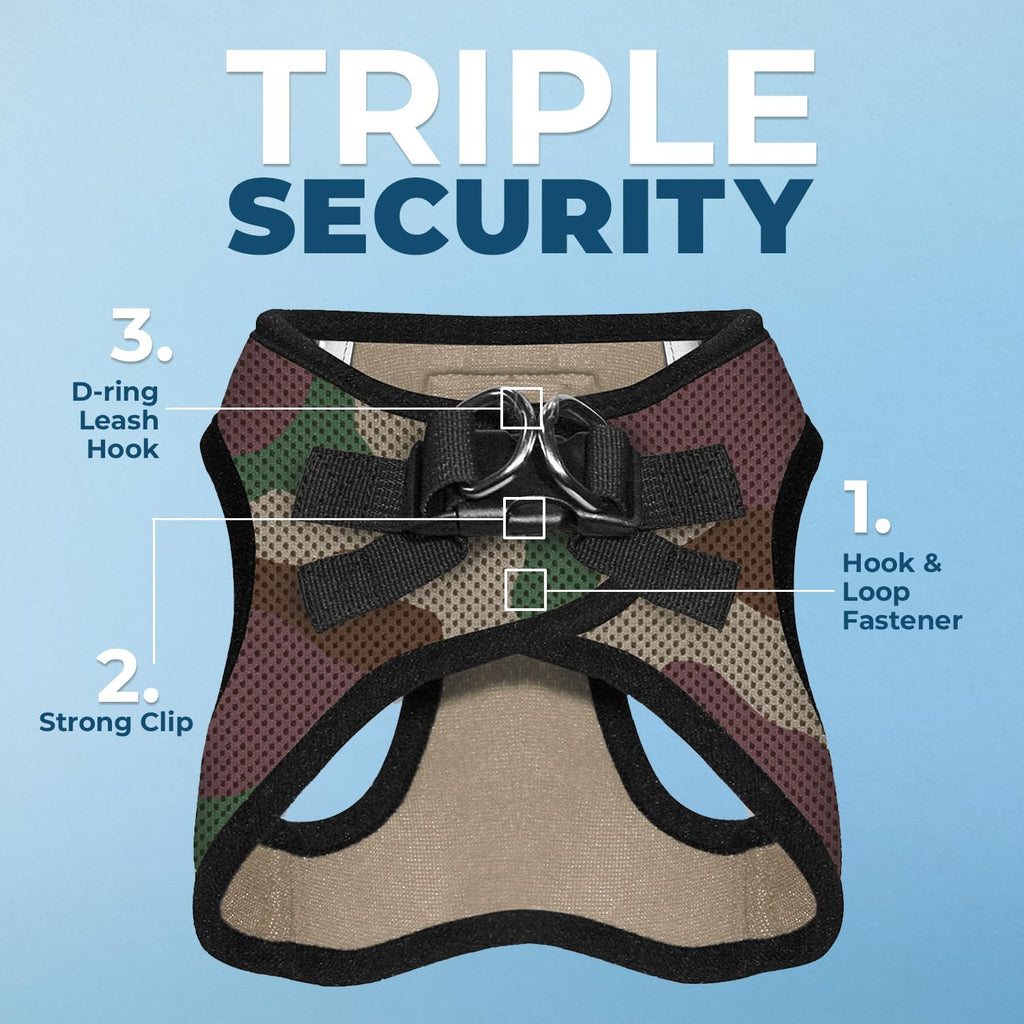 Voyager Step-in Air Dog Vest Harness - Army, Large