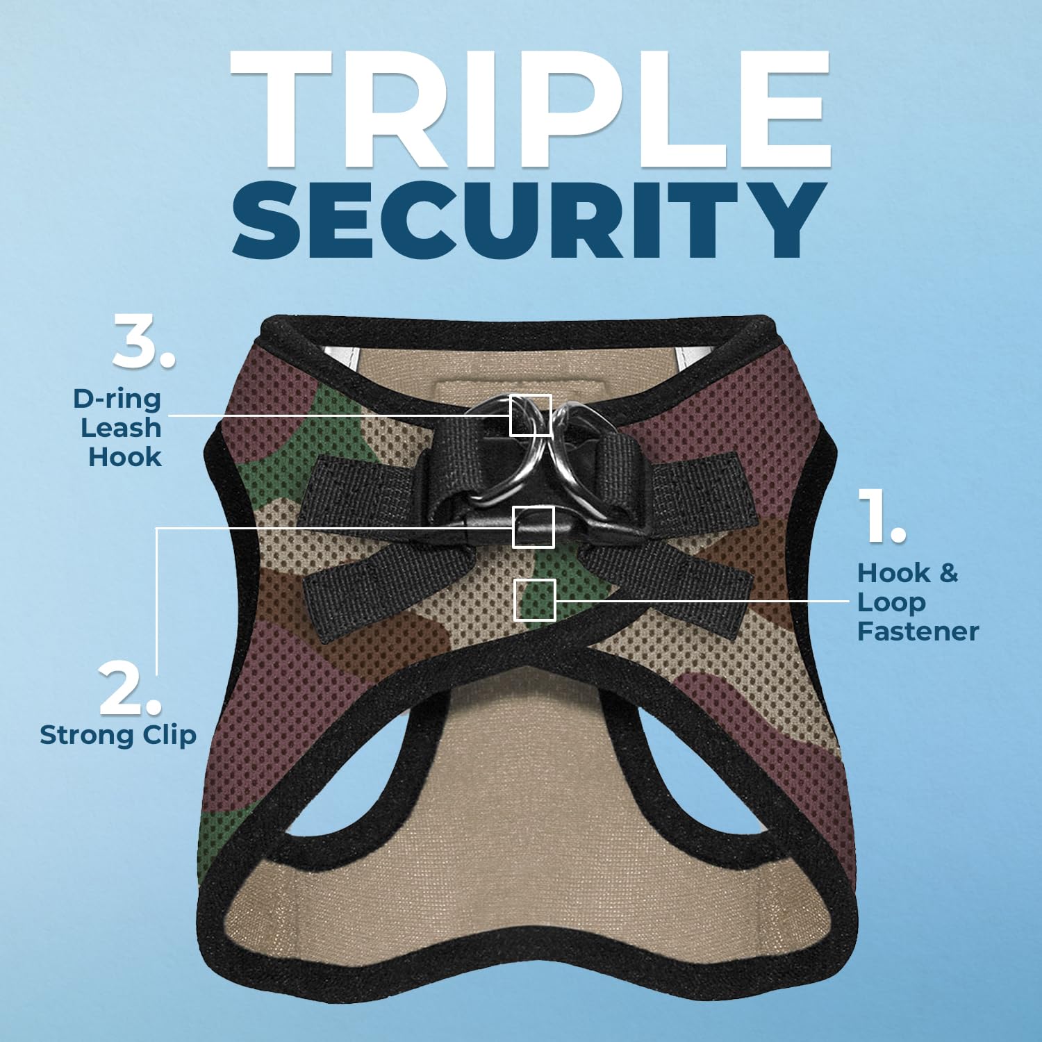Voyager Step-in Air Dog Vest Harness - Army, Large