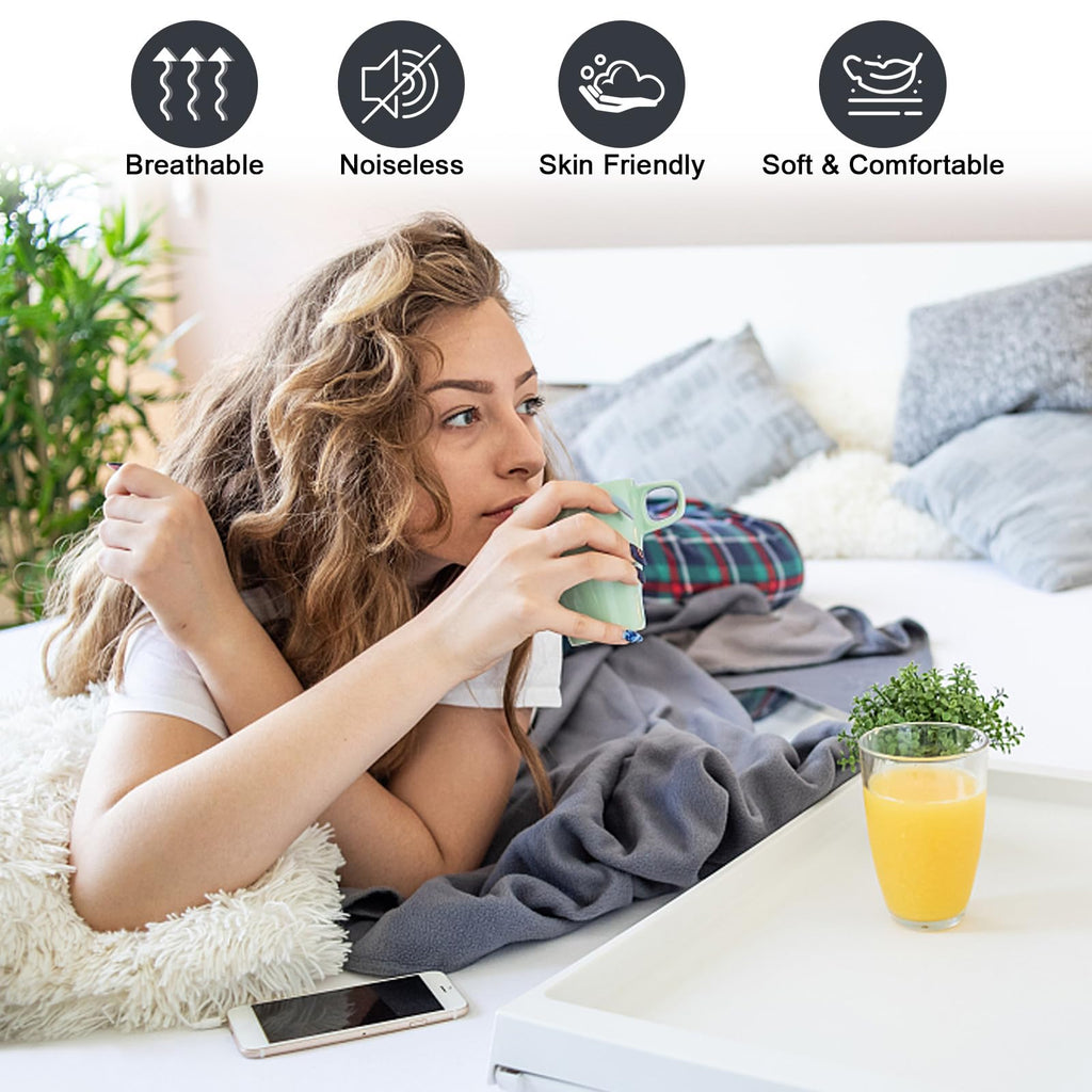 Waterproof Mattress Protector Queen, Fitted Sheet Style Breathable Mattress Cover with Deep Pocket Fits Up to 18'', Machine Washable Noiseless Bed Cover for Kids Adults Pets (Dark Gray, 60'' X 80'')