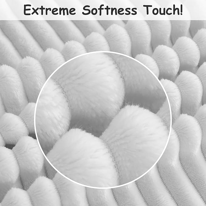 Eonkasp Soft Fleece Baby Blanket Ultra Cozy Grey Baby Blankets for Boys Warm and Lightweight Infant Toddler Newborn Receiving Gift with Reversible Stripes for Crib Stroller, 30x40 Inch, Light Grey