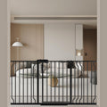 WAOWAO 52.76-62.2" Extra Wide Baby Gate Pressure Mounted 30" Tall Black