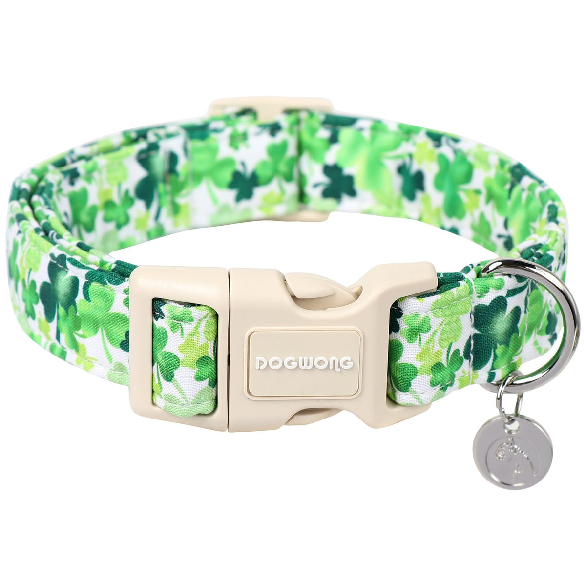 DOGWONG Cotton Hemp Dog Collar, Heavy-Duty Black Dog Collar Adjustable Soft Natural Fabric Pet Cute Wedding Puppy Necklace for Small Medium Large Dogs
