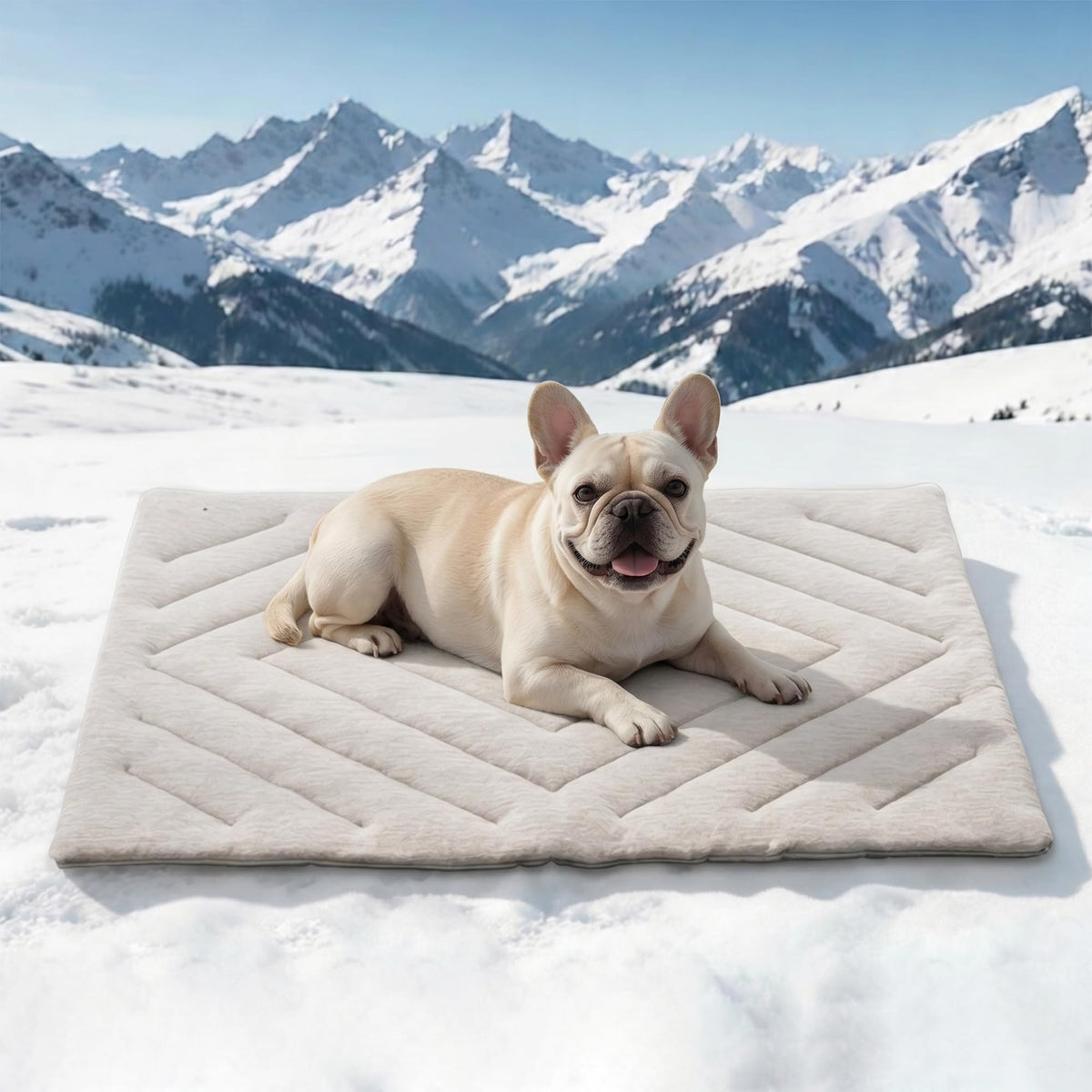 BECROWM Dog Cooling Mat Self Coolings Foldable Cooling Pad for Dog in Summer Coolings Mat for Dogs and Cats Machine Washable (Rectangle,Blue, Large-48 L x 28" W)