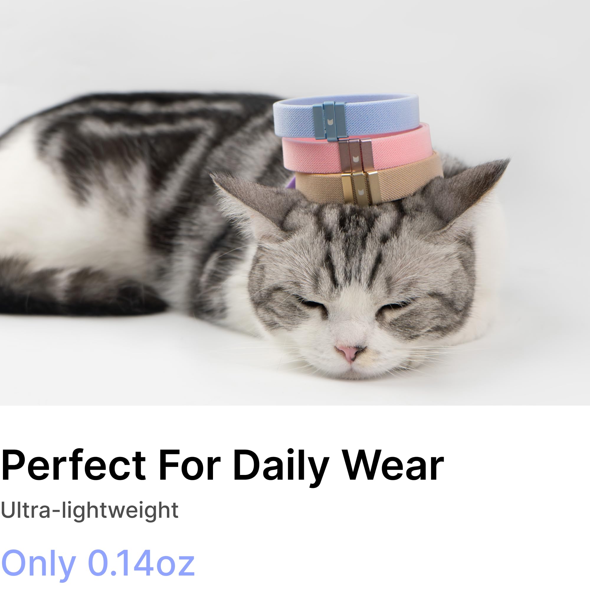 BuddyArmor Safety Cat Collar - U.S. IDA Gold Awarding Design, Elastic Quick Release, Non Breakaway - Lightweight for Kitten, Neck Fit 7.8'-15.7' for All Small Large Cat,M(Linen)