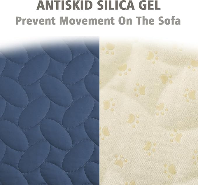 Ameritex Waterproof Pet Bed Cover Anti-Slip Dog Bed Blanket for Sofa and Furniture Waterproof New Pattern Design (Navyblue, 30x90 Inch (Pack of 1))