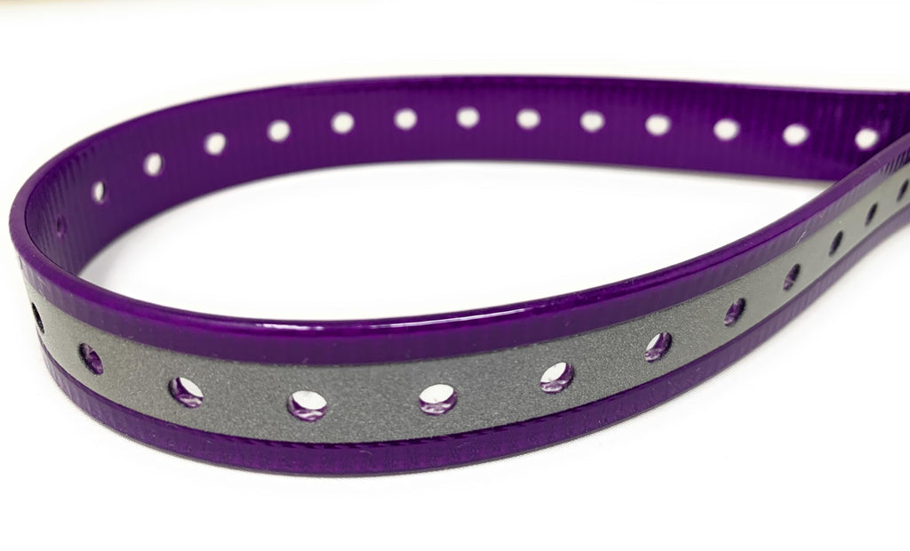 Replacement GPS eCollar with Adjustable Bungee, Multi-Hole Design, and Secure Toggle Closure for Small Dogs (Reflective Purple, Small Neck)