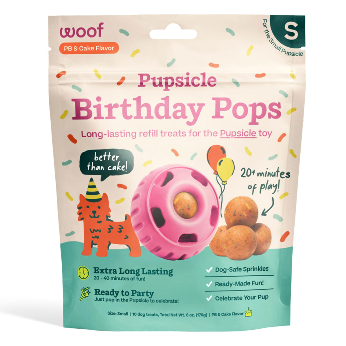 WOOF Pupsicle Birthday Refill Pops Dog Treats, XL