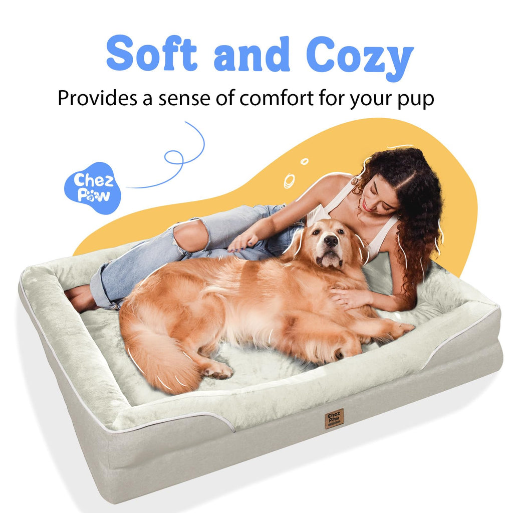 Chez Paw Orthopedic Waterproof Dog Bed for Medium and Large Dogs