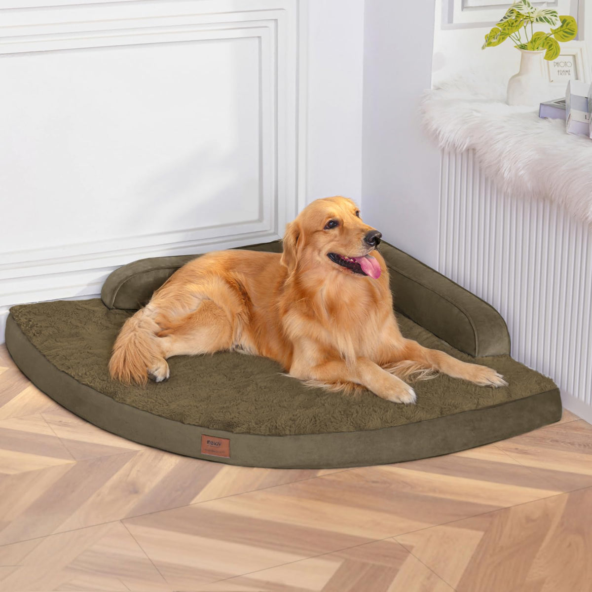 MEKIY Jumbo Orthopedic Waterproof Dog Bed with Sides for Extra Large Dogs