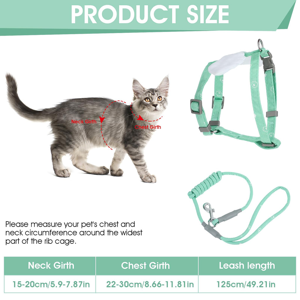 TIESOME Cat Harness and Leash Set, Adjustable Gradient Kitten Harness