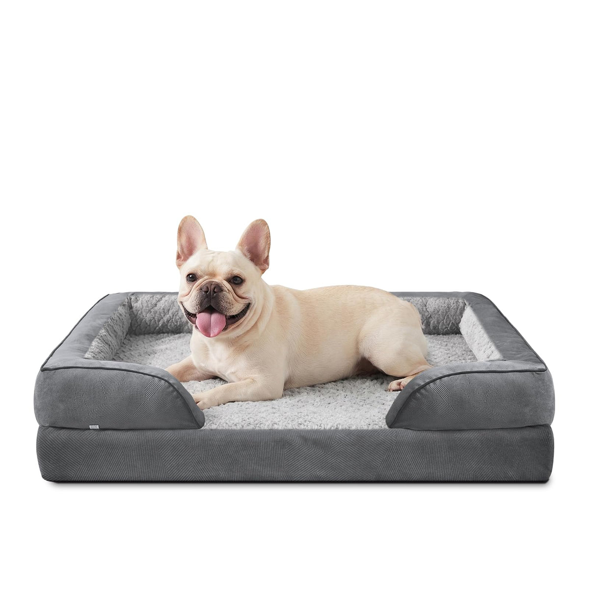 INVENHO Orthopedic Medium Dog Dogs, Egg-Crate Foam Dog Couch with Washable Removable Cover, Waterproof Lining and Nonskid Bottom