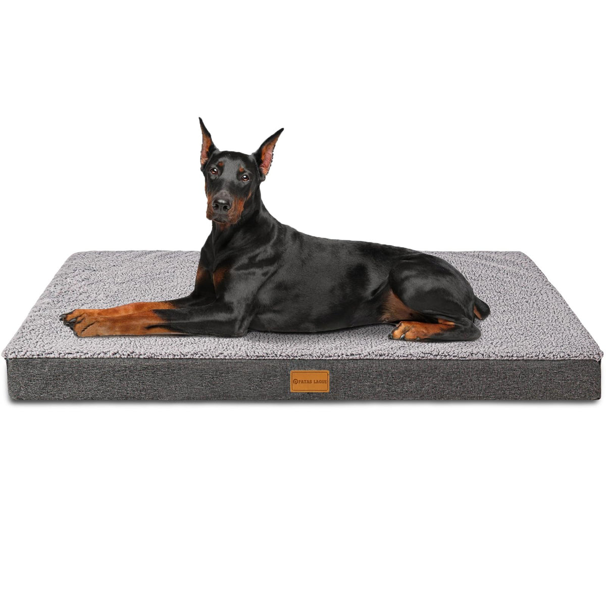 Patas Lague Orthopedic Large Dog Bed Washable Pet Sofa Mat 48''X30'' Black