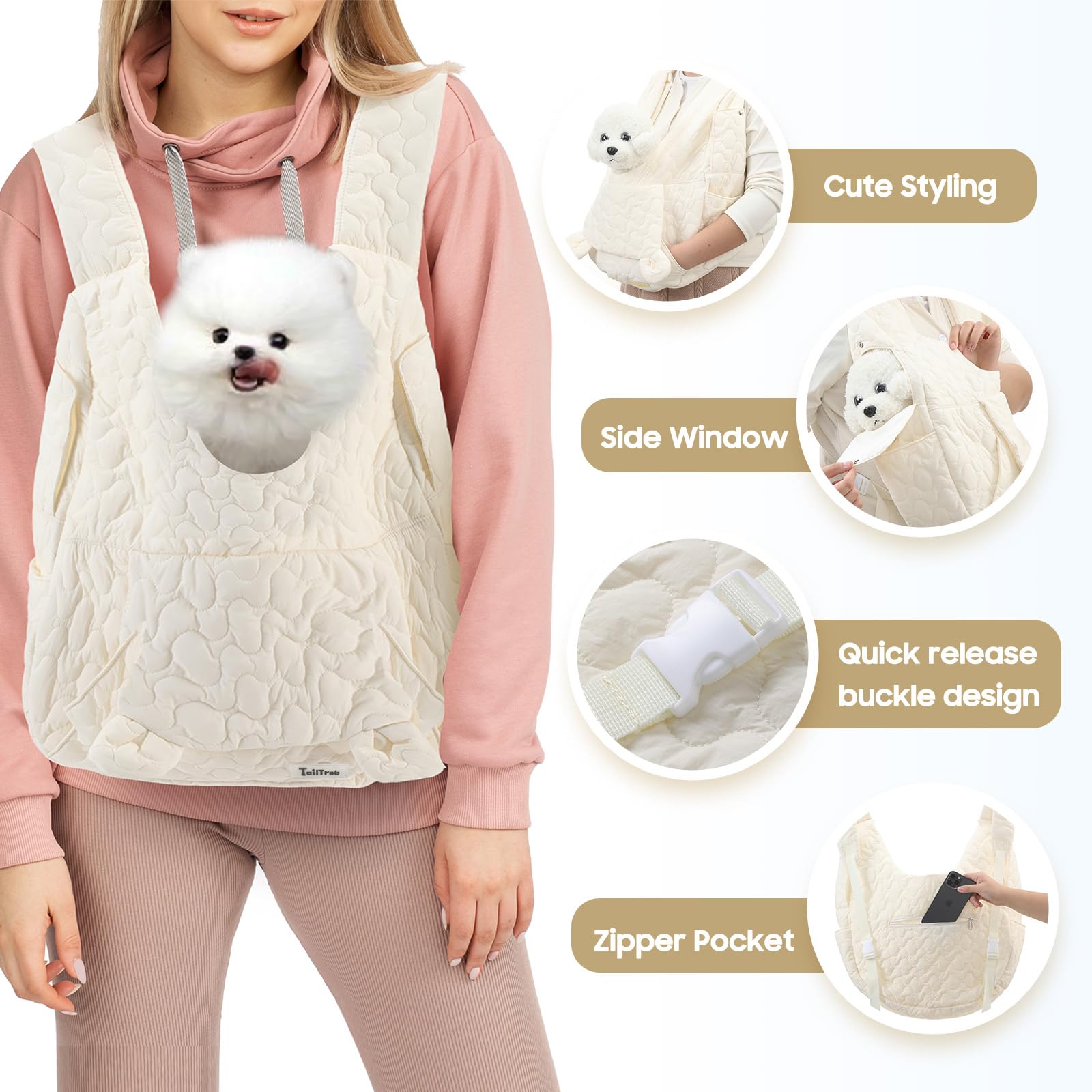 JourCraf Pet Carrier Backpack, Adjustable Pet Front Cat Dog Carrier Backpack Travel Bag for Small Medium Dogs Cats and Rabbits, Safety Strap with Removable Bottom Plate for Camping Hiking Traveling