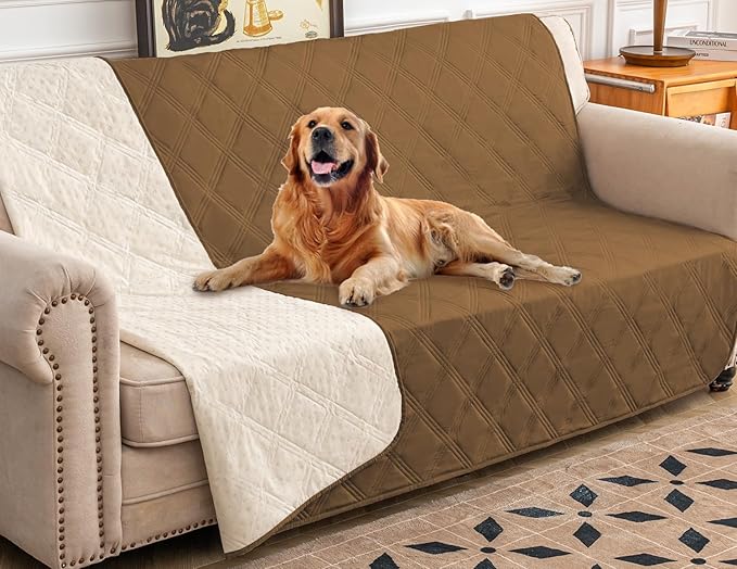 Ameritex Waterproof Dog Bed Cover Pet Blanket with Anti-Slip Back for Furniture Bed Couch Sofa — 82x102 Inch (Pack of 1)
