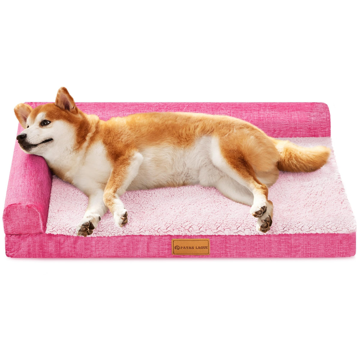 Patas Lague Orthopedic Large Dog Bed Washable Pet Sofa Bed 48''X30''Purple