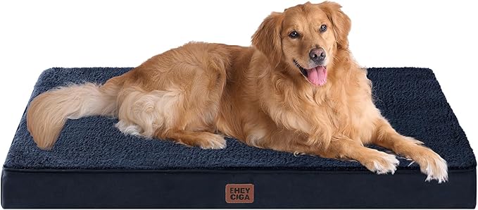 EHEYCIGA Orthopedic Dog Bed Extra Large with Removable Washable Cover, 41IN — 47*29*3.5 inches
