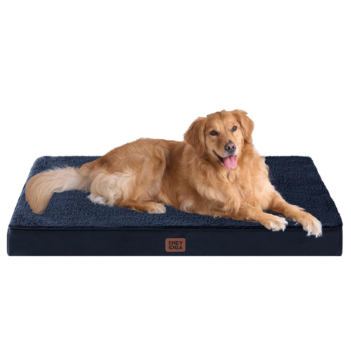 EHEYCIGA Orthopedic Dog Bed Large with Removable Washable Cover, 47IN Beige