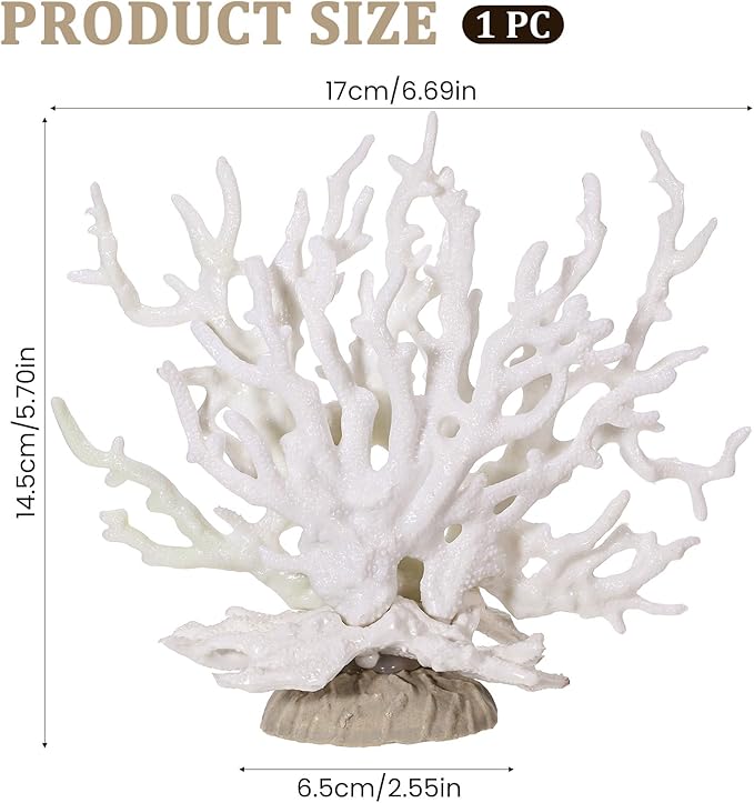 Xyembu Fish Tank Fake Coral, Artificial Aquarium Coral Ornament, Aquarium Decor Plastic Plant Small, Multi-Purpose Simulation Water Grass, Faux Aquariums Ornament