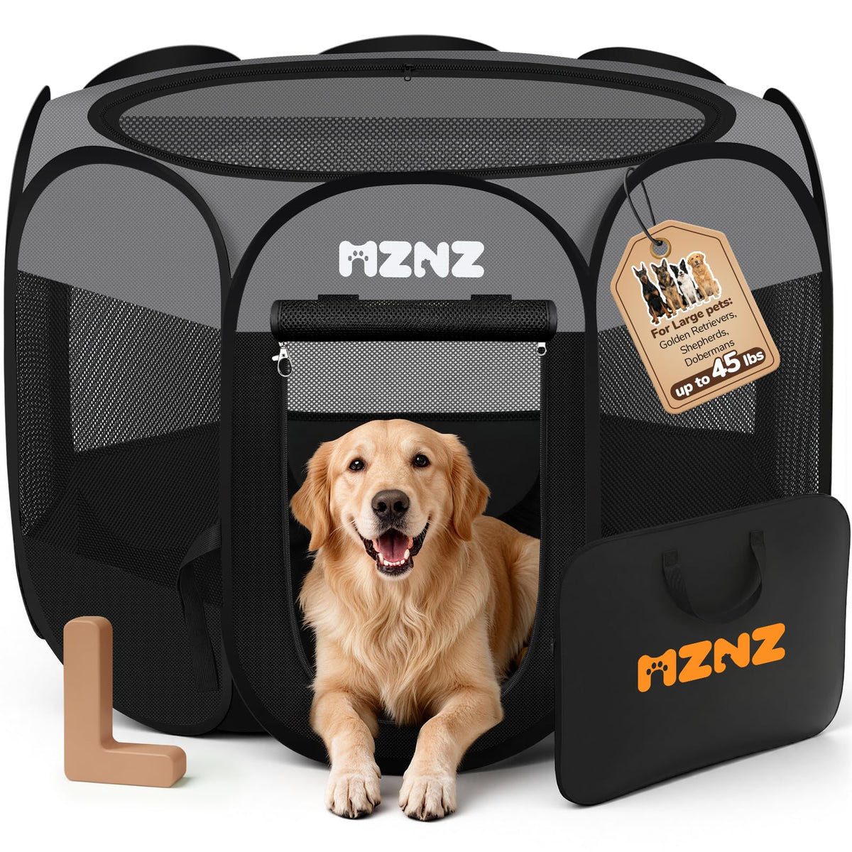 MZNZ Dog Cat Small Animal Puppy Playpen Crate, Small, Pink