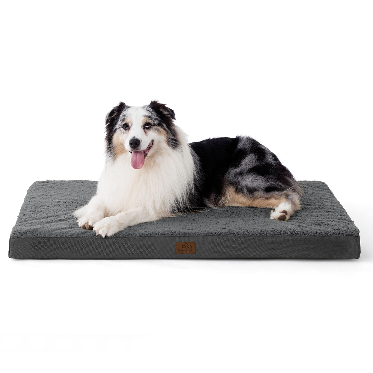 Bedsure Small Dog Bed, Cat Puppy Bed with Comfy Sherpa, 24"x16" Dark Grey