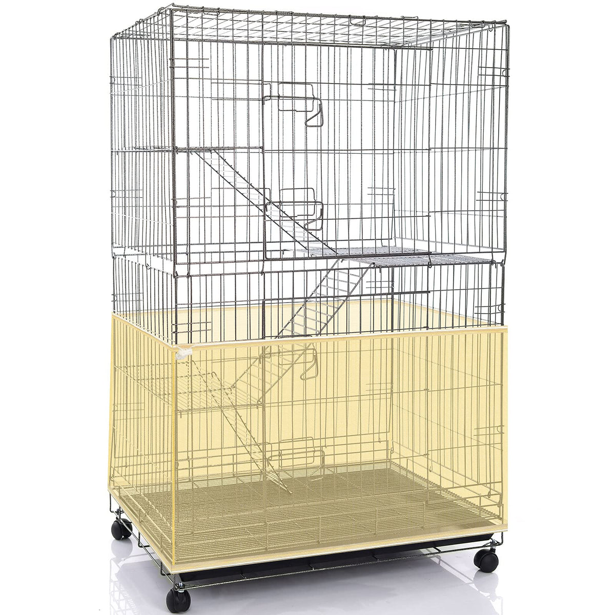 Shappy Bird Cage Seed Catcher Net, 118 x 15 Inch/ 300 x 37 cm, Light Pink