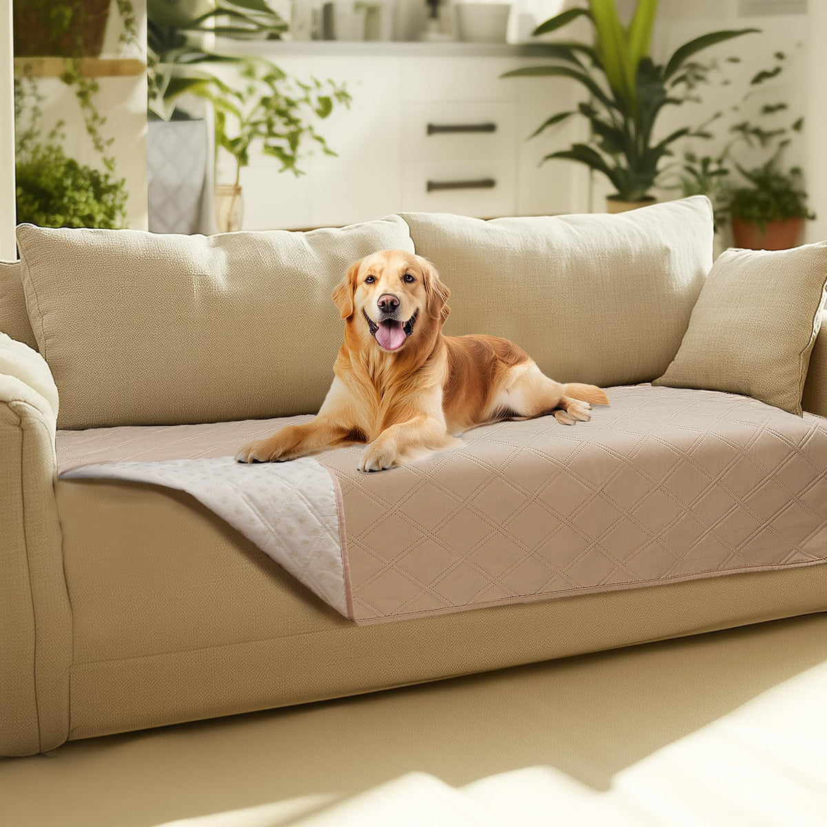 Luciphia Waterproof Couch Cover for Dogs, Non-Slip Pet Sofa Protector