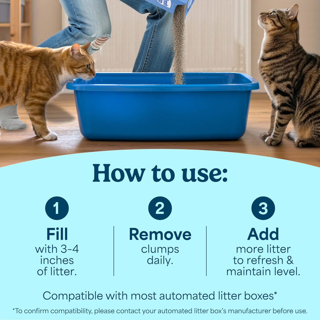 Fresh Step Odor Shield Multi Cat Clumping Cat Litter With Febreze Freshness in Gain Scent, Low Dust, Odor Control with Ammonia Block Tech, Compatible in Automatic Litter Boxes, 14 lb.