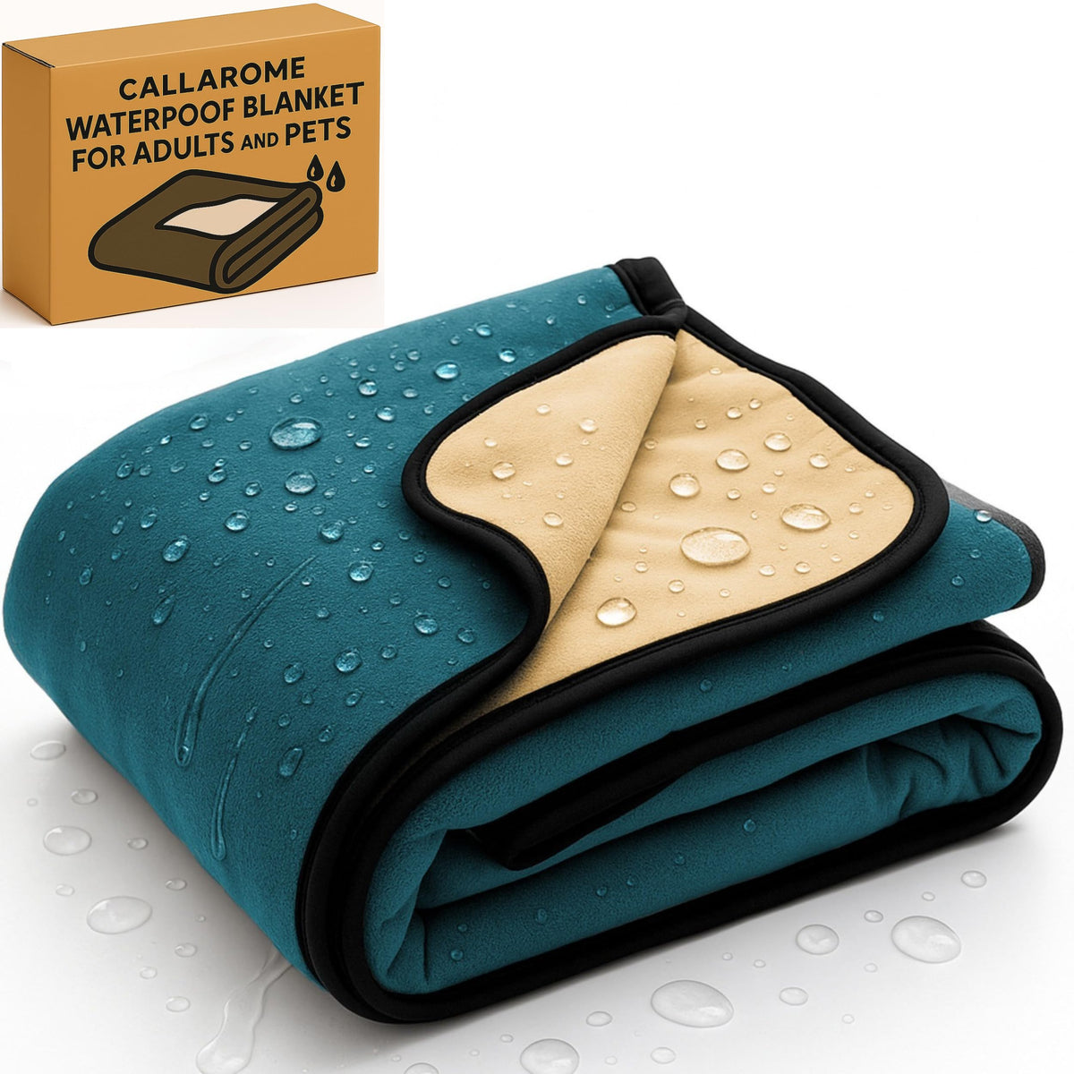 Callarome Waterproof Blanket for Bed & Couch Protection, Grey, 50"x60"