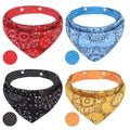 PAWCHIE Dog Cooling Bandana Small, 4 Packs Ice Cool Pet Triangle Scarf Bibs Reversible Styles, Summer Adjustable with Two Snaps, Kerchief Set Accessories for Dogs, Puppy, Cats